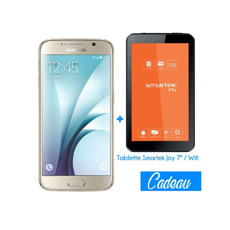 Téléphone Portable Samsung Galaxy S6 / Gold + Tablette Offerte