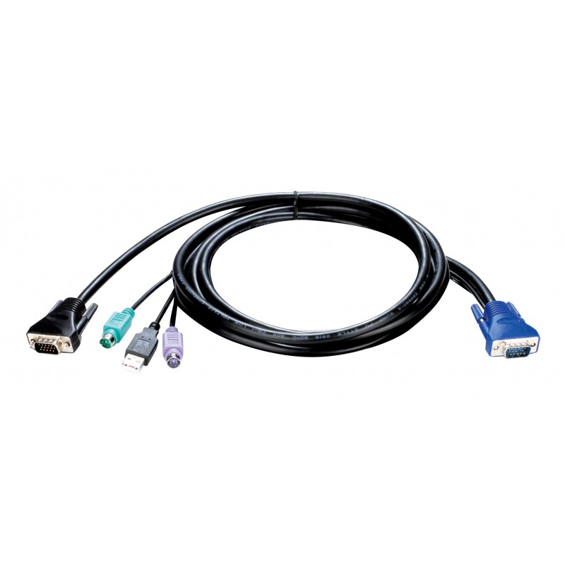 Câble D-Link KVM USB, VGA (D-sub 15 Femelle)