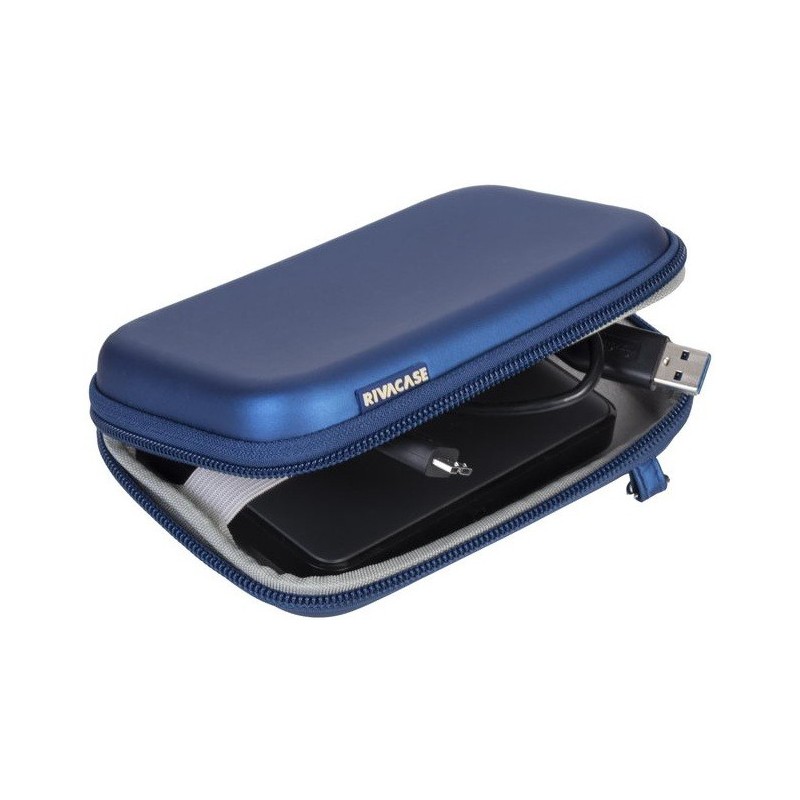 Etui Rivacase pour disque dur 2,5 externe portable / Bleu