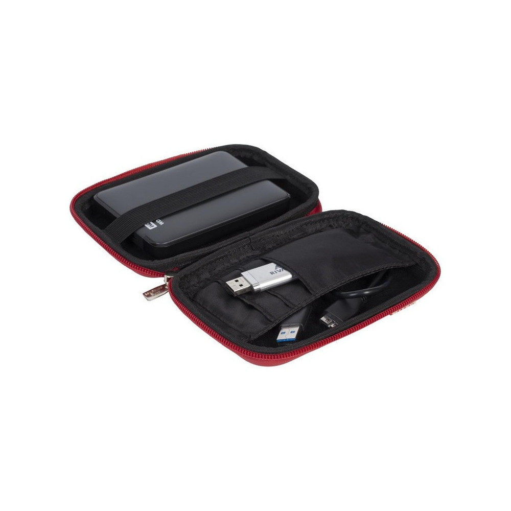 Etui Rivacase pour disque dur 2,5" externe portable / Rouge