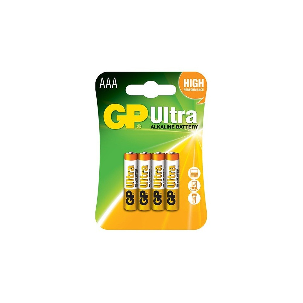 4x Piles AAA GP Ultra Alkaline LR03