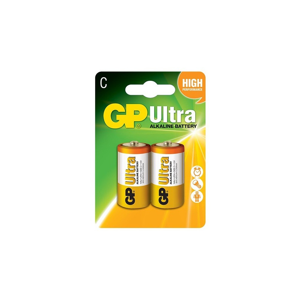 2x Piles GP Ultra Alkaline C LR14