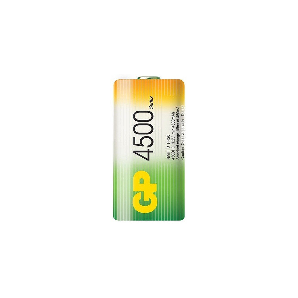 2x Piles GP Rechargeable NiMH D 4500 Series 4500 mAh