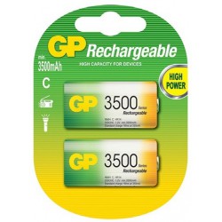 2x Piles GP Rechargeable NiMH C 3500 Series 3500 mAh