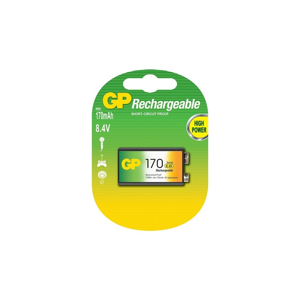 Pile GP Rechargeable NiMH 9V 170 Series 170 mAh