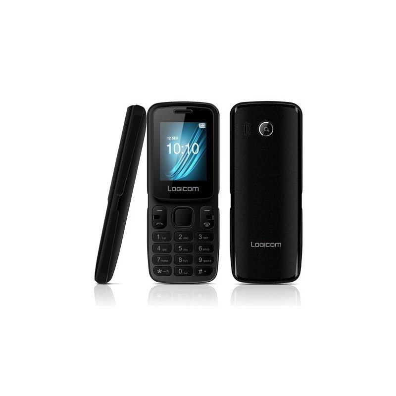 Téléphone Portable Logicom L-281 / Double SIM / Noir & Bleu + SIM Offerte