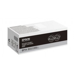 Pack 2 Toner Epson 0711 Noir 