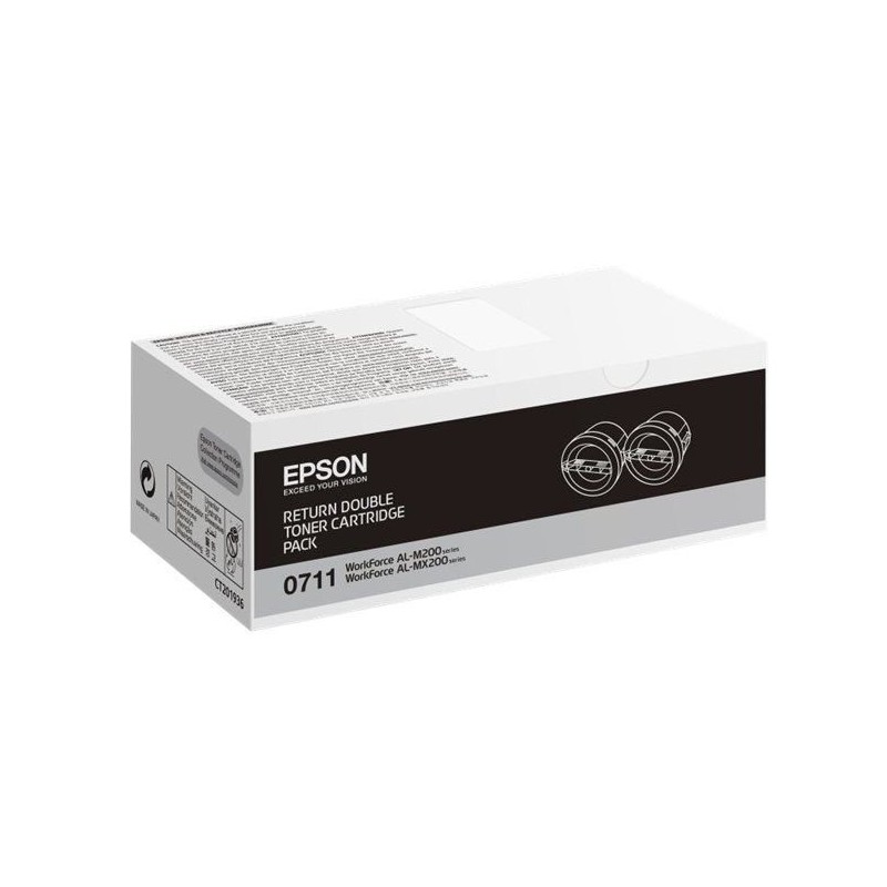 Pack 2 Toner Epson 0711 Noir 