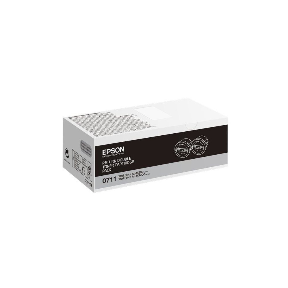 Pack 2 Toner Epson 0711 Noir 