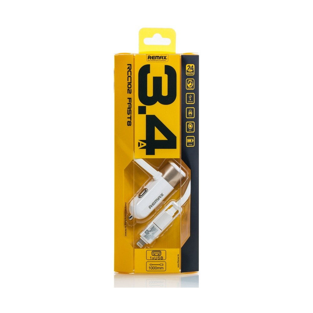 Chargeur Allume Cigare avec Cable 2en1 Remax RCC102