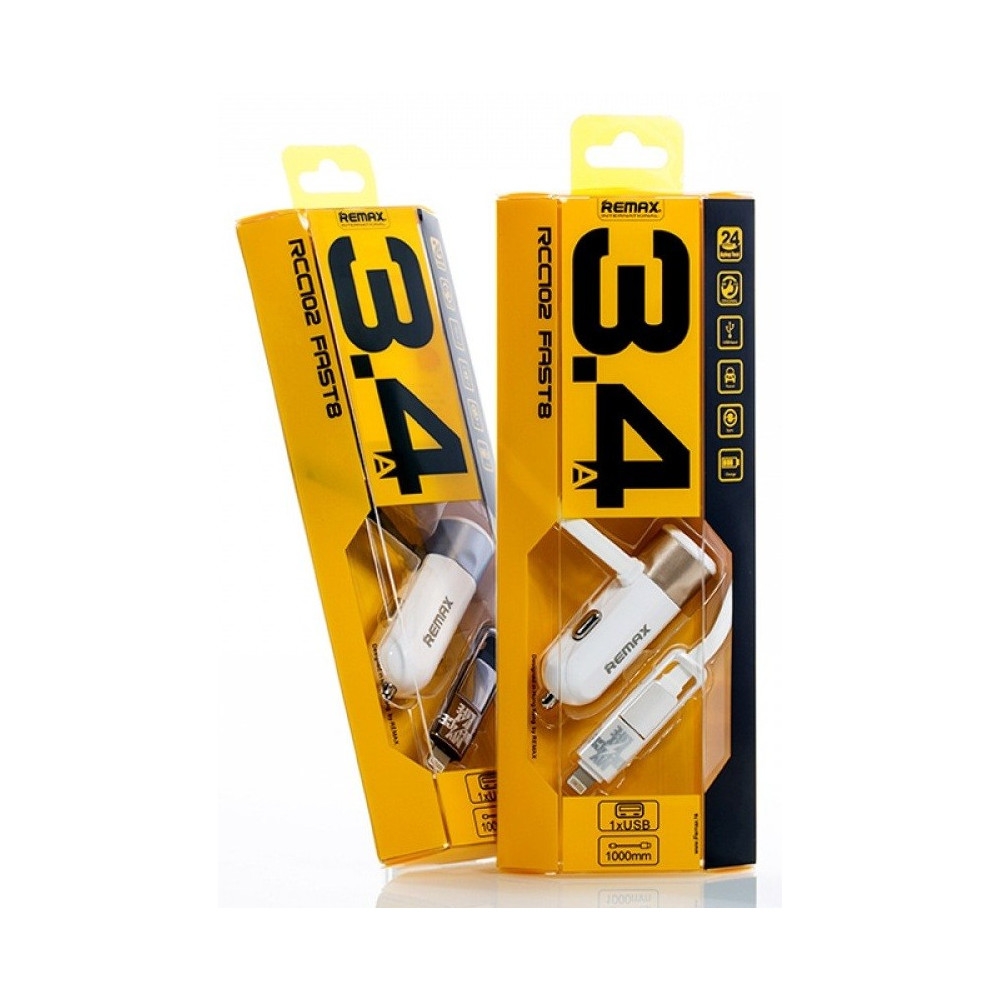 Chargeur Allume Cigare avec Cable 2en1 Remax RCC102
