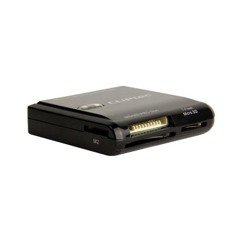Lecteur de cartes Cliptec 6 Fentes USB 2.0 / Noir