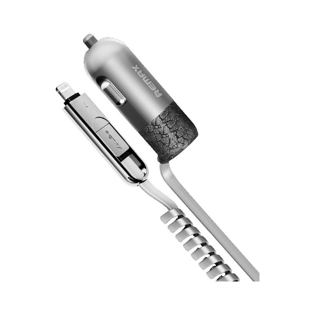 Chargeur Allume Cigare avec Cable 2en1 Remax Finchy RCC103 / Gold