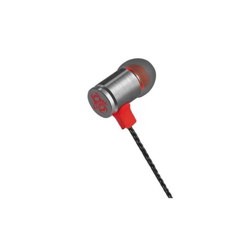 Ecouteur Cliptec Gaming FIRE-BULLET avec microphone / Rouge