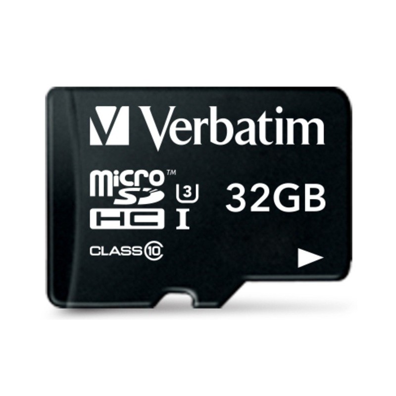 Carte Mémoire Verbatim Pro U3 Micro SDHC 64 Go Class 10 avec Adaptateur