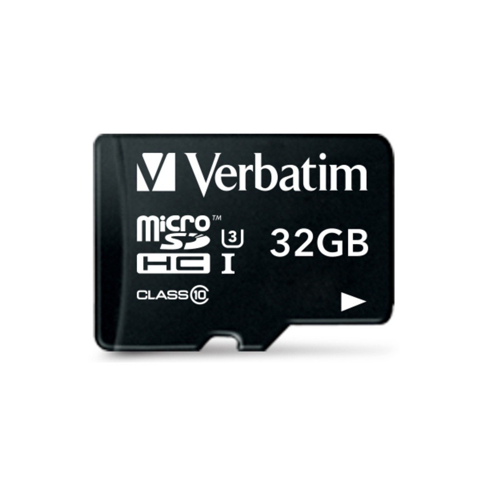 Carte Mémoire Verbatim Pro U3 Micro SDHC 64 Go Class 10 avec Adaptateur