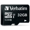 Carte Mémoire Verbatim Pro U3 Micro SDHC 64 Go Class 10 avec Adaptateur