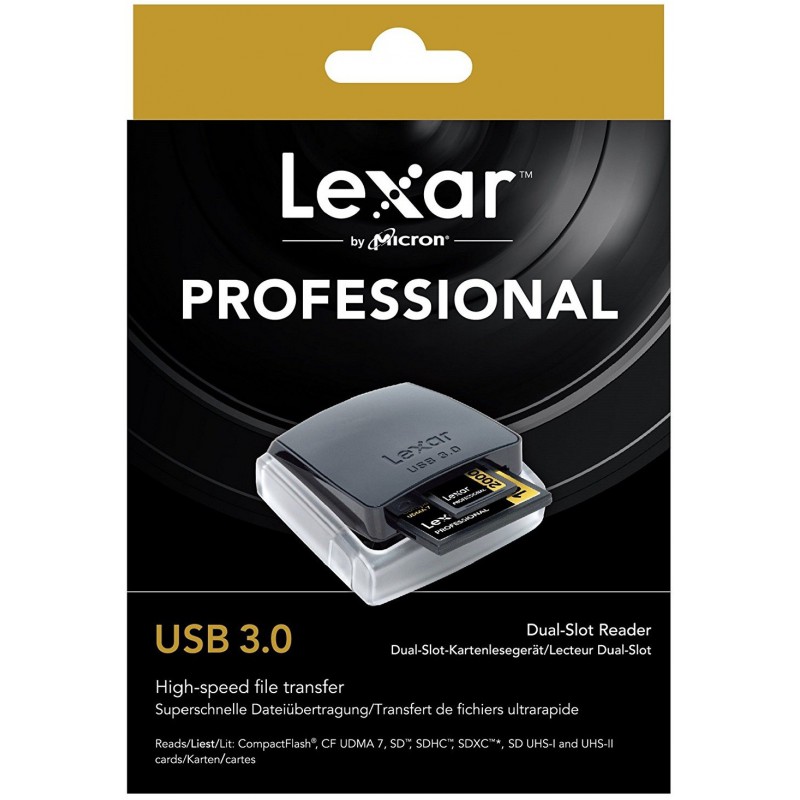 Lecteur de cartes professionnel Lexar 2 Slots USB 3.0