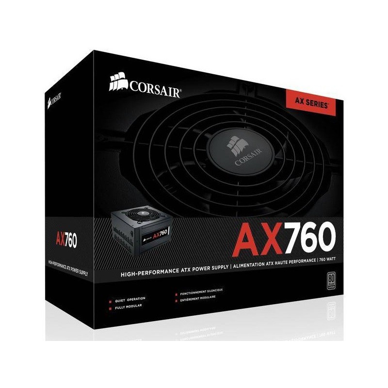 Boite d'alimentation Corsair AX860i 80PLUS Platinum Modulaire Semi-passive 860W