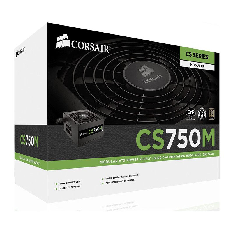Boite d'alimentation Corsair AX760 80PLUS Platinum Modulaire Semi-passive 760W