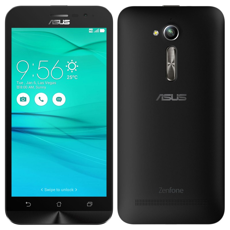 Téléphone Portable Asus ZenFone Go / 4G / Double SIM / Noir + SIM Offerte