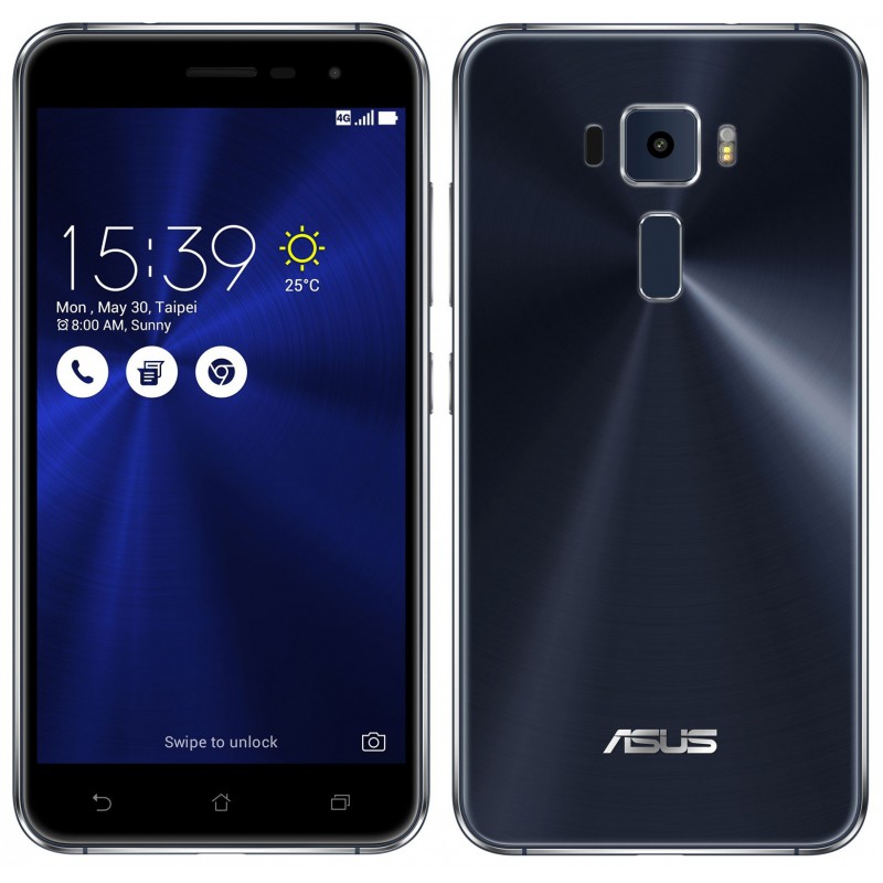 Téléphone Portable Asus ZenFone 3 / 4G / Double SIM / Noir + SIM Offerte