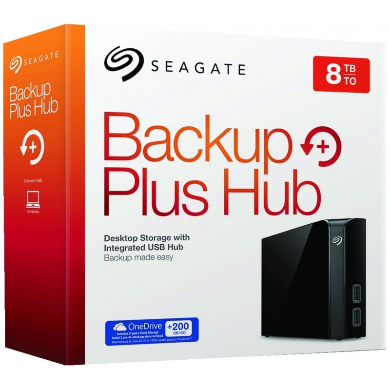 Disque dur externe Seagate Backup Plus Hub 8 To / USB 3.0