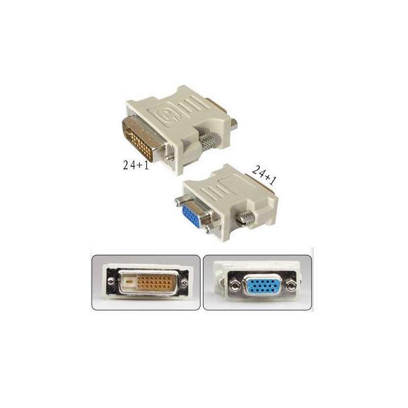 Adaptateur VGA Femelle vers DVI24+1 Mâle