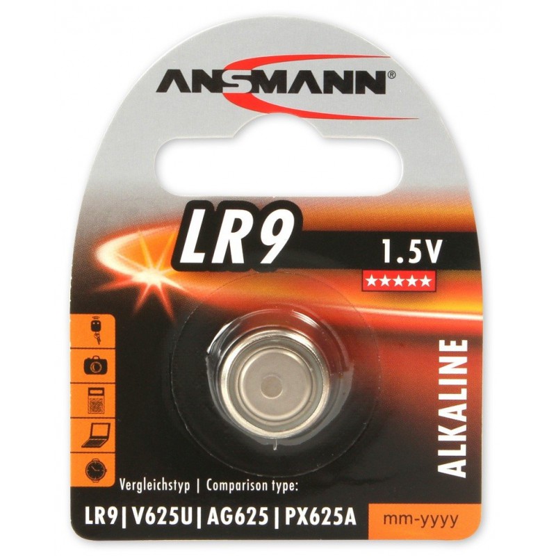 Pile Bouton Ansmann Alcaline LR9 / 1.5V