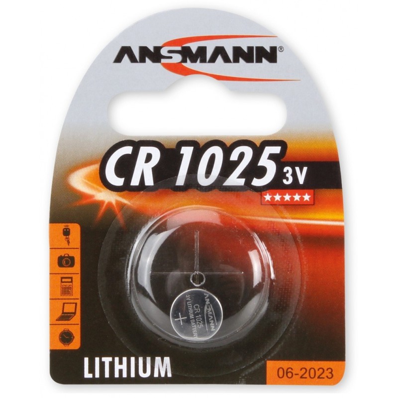 Pile Bouton Ansmann Lithium CR1025 / 3V 30mAh