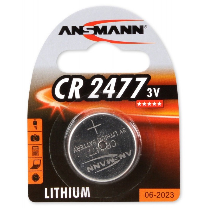 Pile Bouton Ansmann Lithium CR2477 / 3V 1000mAh