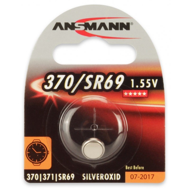 Pile Bouton Ansmann Silveroxide 370/SR69 / 1.55V 26mAh