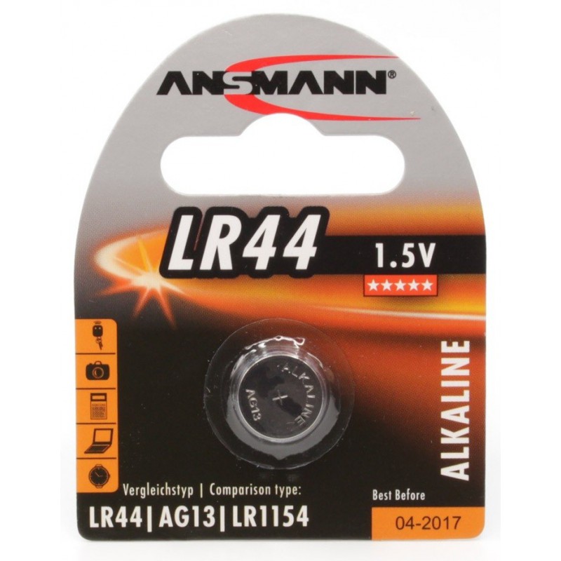 Pile Bouton Ansmann Alcaline LR44 / 1.5V