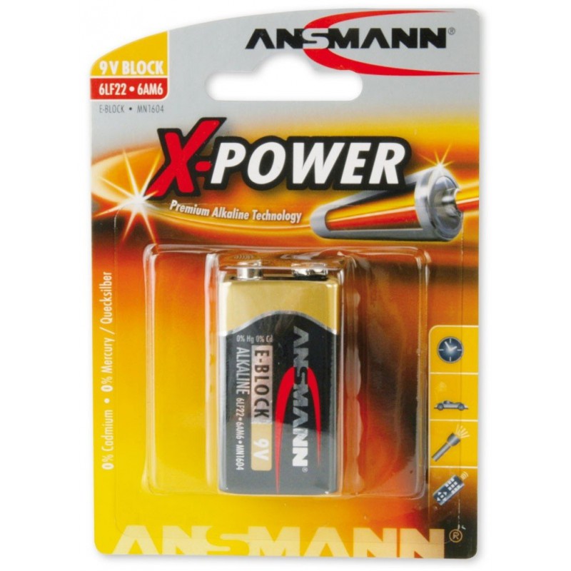 Pile Ansmann X-Power Alcaline 9V-Block E 9V