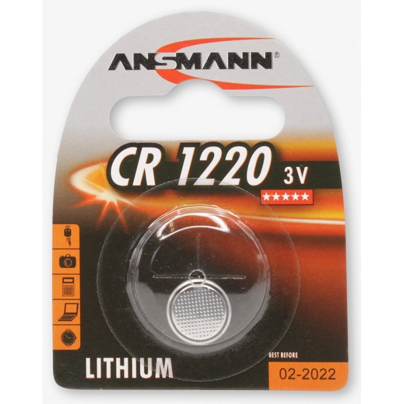 Pile Bouton Ansmann Lithium CR1220 3V 36mAh