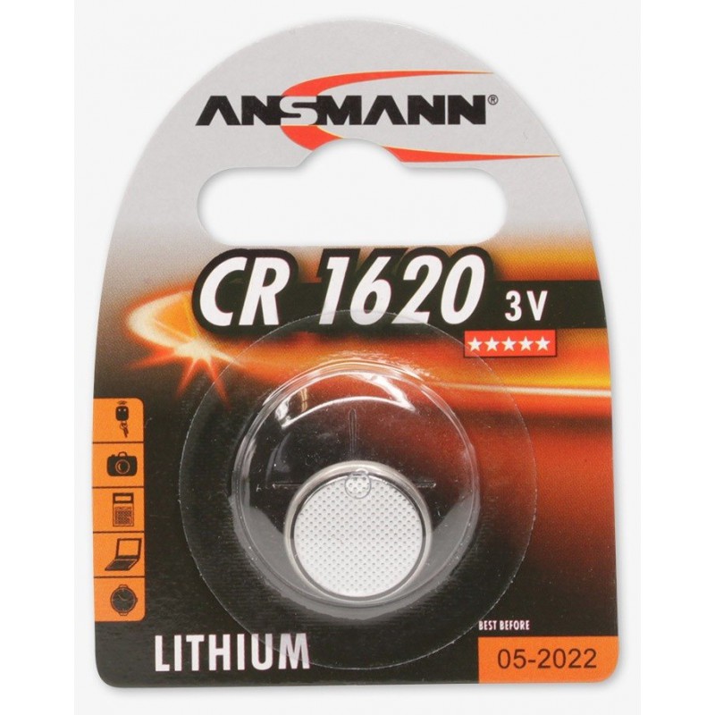 Pile Bouton Ansmann Lithium CR1620 3V 70mAh