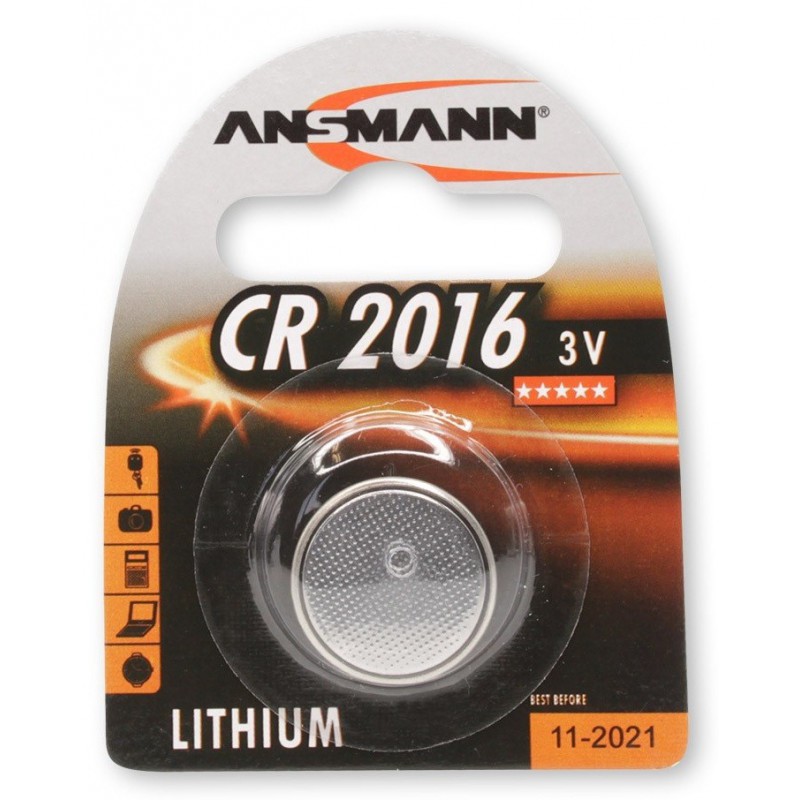 Pile Bouton Ansmann Lithium CR2016 3V 80mAh