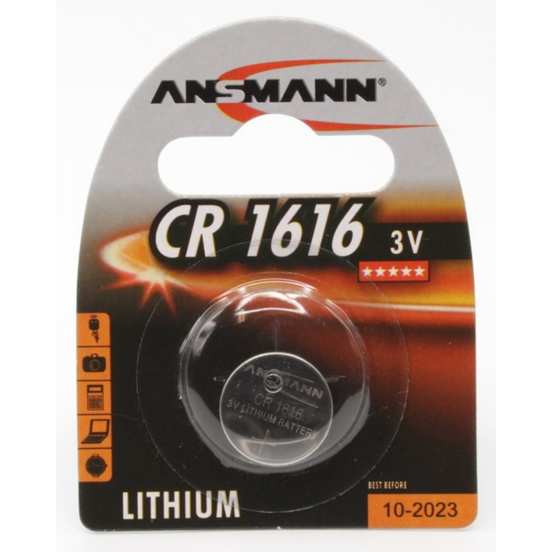 Pile Bouton Ansmann Lithium CR1616 3V 55mAh