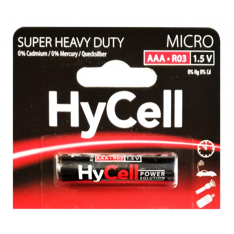 Pile HyCell Carbone-Zinc Micro AAA / R03 / 1.5V