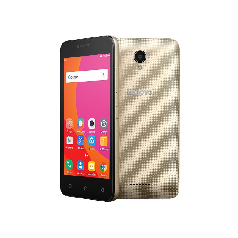 Téléphone Portable Lenovo B A2016 / 4G / Double SIM / Gold + SIM Offerte