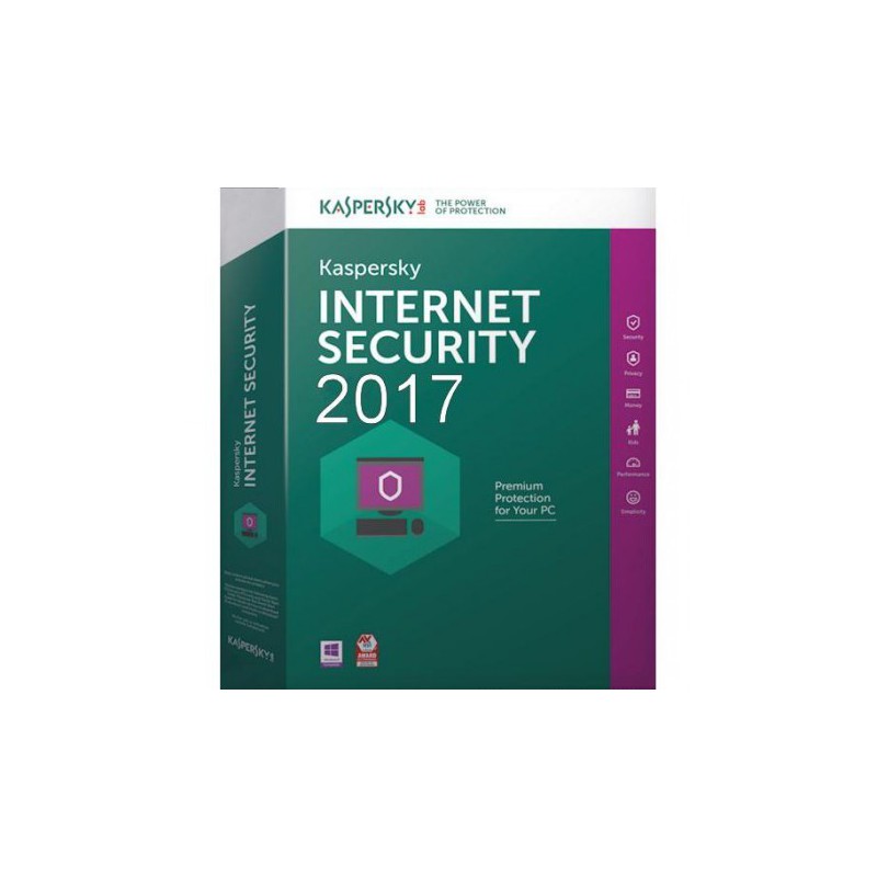 Kaspersky Internet Security 2017 - 1 an / 10 Pcs