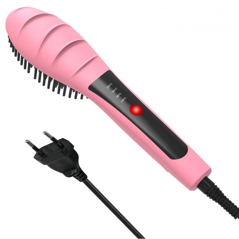 Brosse Chauffante 140° - 200°C / Rose