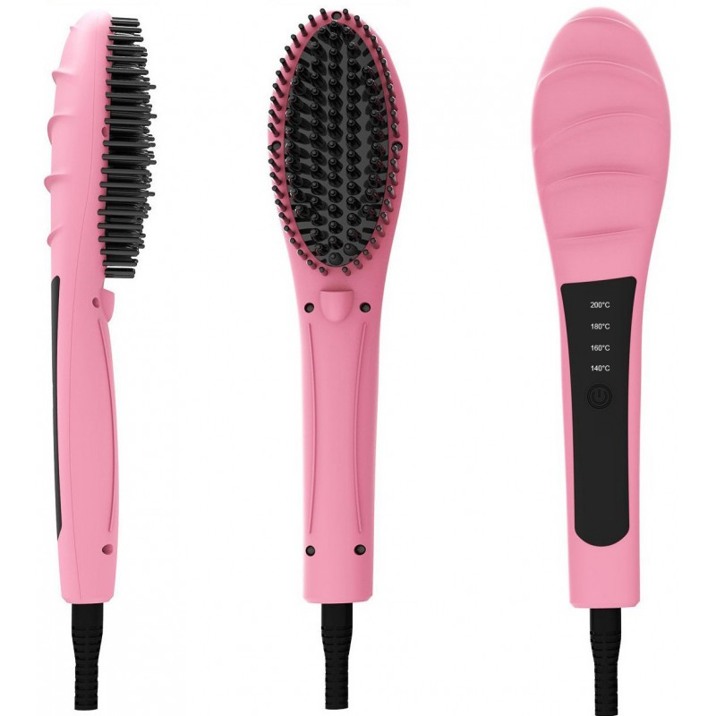 Brosse Chauffante 140° - 200°C / Rose