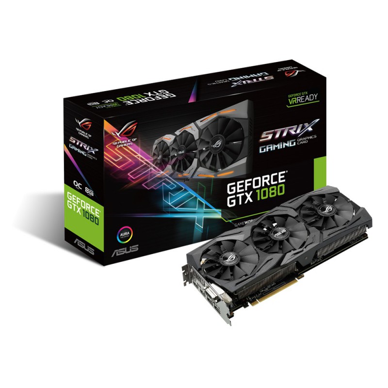 Carte graphique Asus Nvidia GTX 1080 STRIX OC / 8GB 