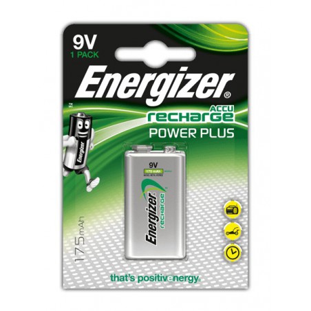 Batteria Ricaricabile Energizer 9V Power Plus - Confezione Da 1 | Ricaricabile Centinaia Di Volte
