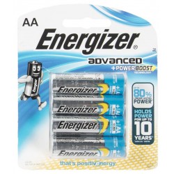 4x Piles Energizer Advanced + Powerboost AA
