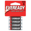 4x Piles Eveready Super Heavy Duty AAA