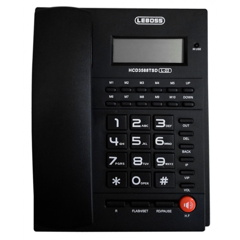 Téléphone Fixe Leboss HCD3588TSD L-22 / Noir