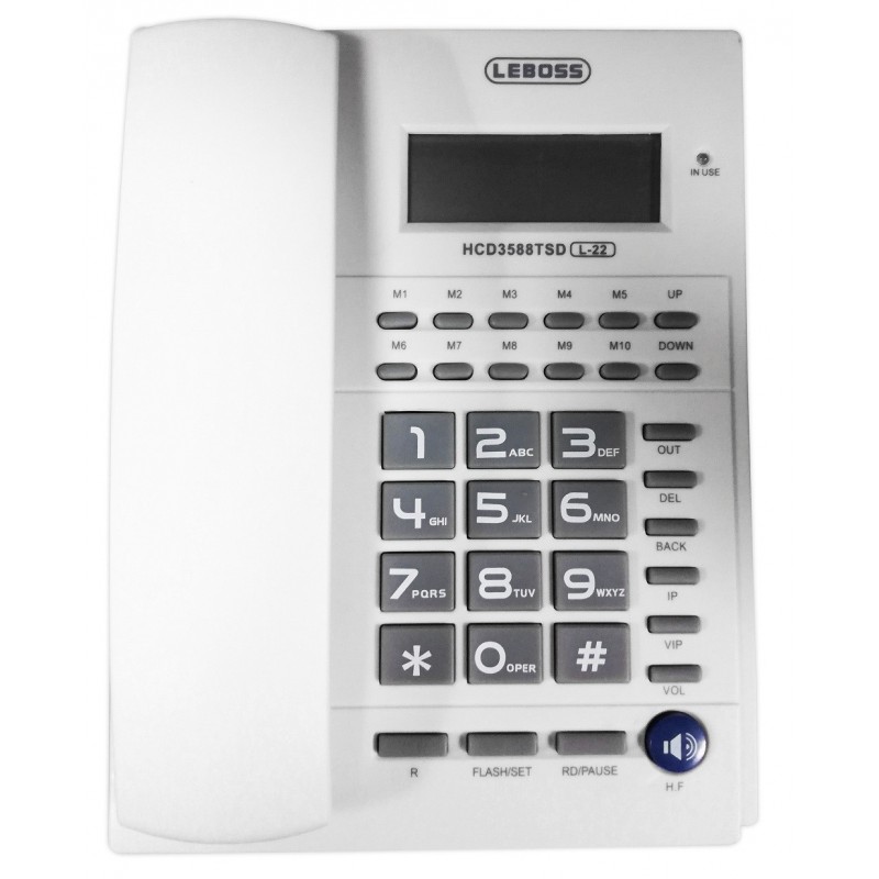 Téléphone Fixe Leboss HCD3588TSD L-22 / Blanc