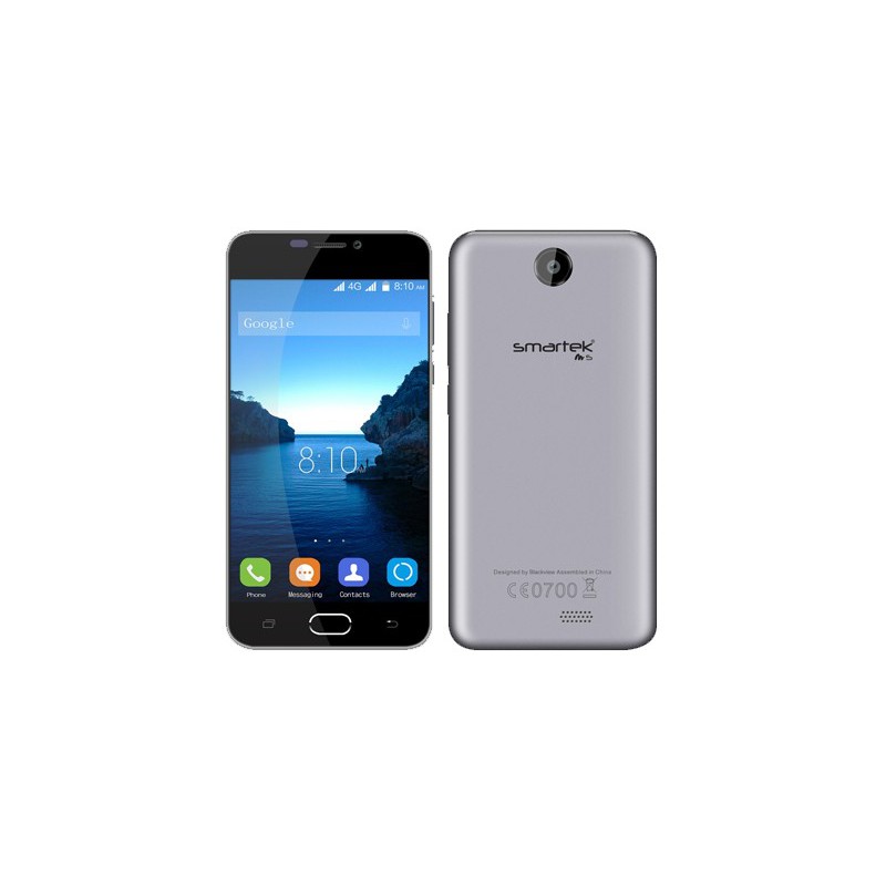 Téléphone Portable Smartek M5 / Double SIM / Gris + SIM Offerte